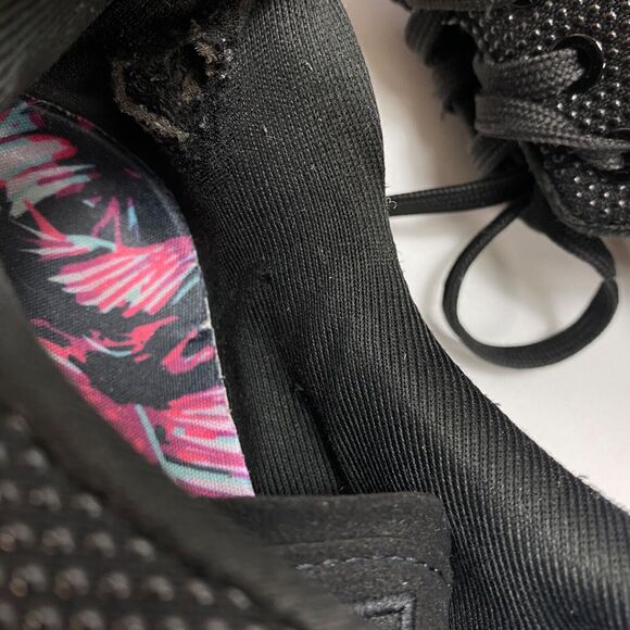 NOBULL Womens10 Black Sneakers Outwork Trainer Workout Shoes Midnight Palms - Picture 10 of 11